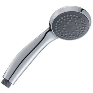 Pommeau de douche chromé Diaqua Vala One PCR avec jet unique et tête grise.