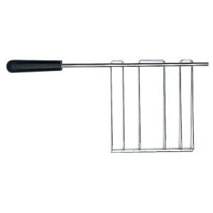 Pinza per sandwich Dualit per tostapane Classic, acciaio inox con manico nero.