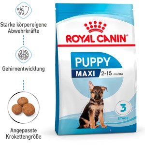 Royal Canin Maxi Puppy 4kg cibo secco per cuccioli di taglia grande.