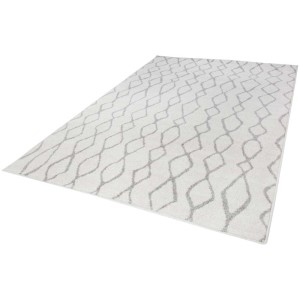 Moderner, grauer Andiamo Teppich Bolonia mit skandinavischem Muster, 160x235 cm.