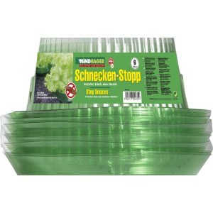 Windhager Stop-lumache, confezione da 6, verde/trasparente, per proteggere le piante dalle lumache in giardino.