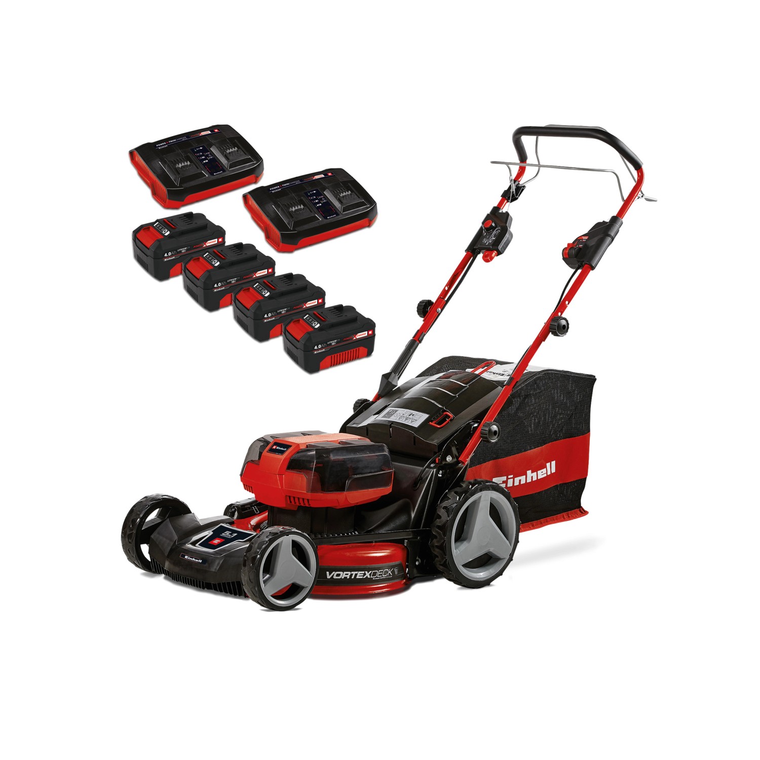 Einhell AkkuRasenmäher GECM 36/47 S HW Li inkl. 4 x Akku / 2 x