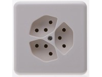 UP-Steckdose Mica 3 x Typ13 Weiss UP-Steckdose Mica 3 x Typ13 Weiss