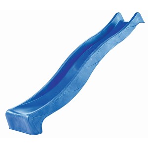Toboggan à vagues bleu Karibu Action 2, 3 m de long, pour tours de jeux et jardins.