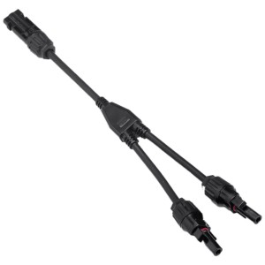 Cavo di connessione parallela EcoFlow Solar MC4, nero, 0,3 m, per collegare più pannelli solari.