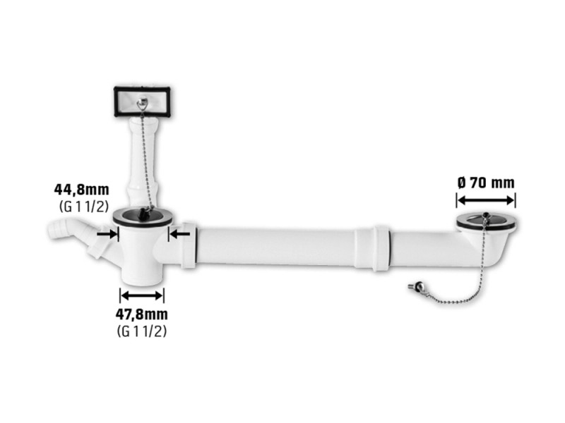 Sanitop-Wingenroth Sifone cucina 1 1/2 / 50 mm