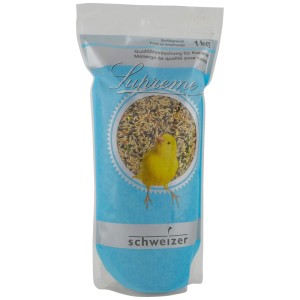 Eric Schweizer miscela di qualità per canarini, 1 kg di cibo per uccelli in sacchetto blu.