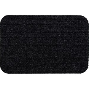 Paillasson OBI anthracite à structure côtelée, 40x60 cm, pour intérieur.