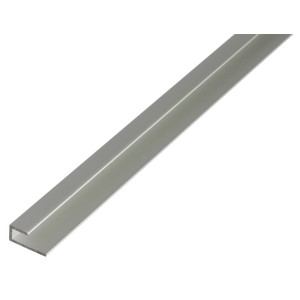 Profil de transition de sol en aluminium argenté, 9x20x1000 mm, pour le nivellement.