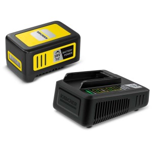 Kärcher Batteria 18V 5.0 Ah con caricabatterie per tosaerba e attrezzi da giardino.