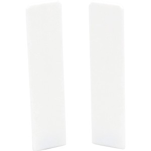 Weiße Endkappen Cubica 60 SB für Laminat & Parkett, 2er-Pack.