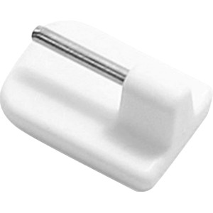 Gancio adesivo bianco Gardinia per bastone per tenda a vetro Ø 11 mm, confezione da 4.