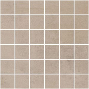 Mosaïque Denver Taupe mat, 30x30 cm, aspect béton pour mur et sol.