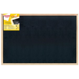 Tableau noir (60x90 cm) avec cadre en bois pour école, bureau ou maison.