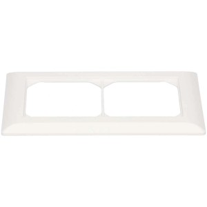 Cornice di copertura Hager Kallysto, orizzontale, bianca, misura 2x1 per serie di interruttori.