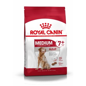 Royal Canin Medium Adult 7+ cibo secco per cani, sacco da 15 kg per cani anziani di taglia media.