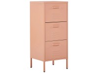 Beliani Armadio ufficio Wostok metallo Rosa (HxLxP) 103 x 43 x 40 cm
