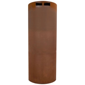 Cheminée d'extérieur Nouvel Cheminée Pipe, acier couleur rouille pour jardin et terrasse.