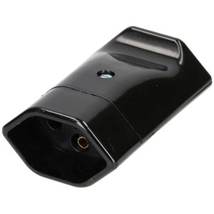 Raccord de prise de sécurité noir Type13, 250V/10A, en polycarbonate.