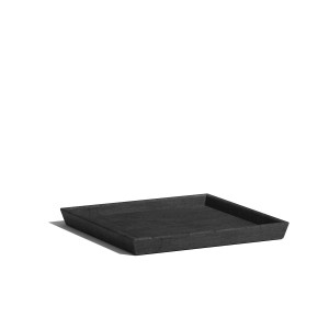 Sottovaso quadrato Ecopots Rotterdam grigio scuro, 28x28 cm.