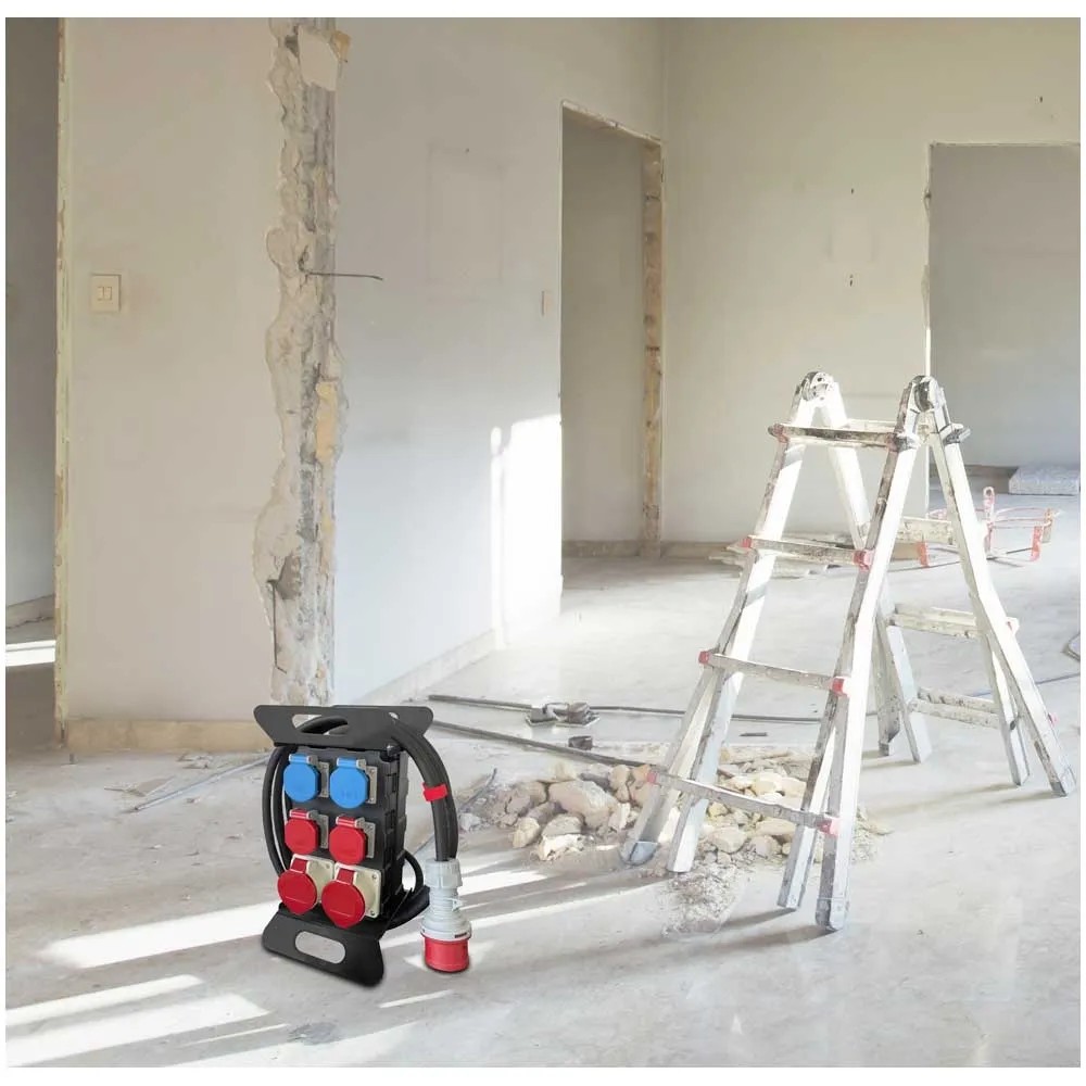 Jopassy Prese Schuko Cee Distributore Corrente Da Parete Con Interruttore FI - 4 Prese Schuko Presa CEE 32A Presa Cantiere - Foto 10