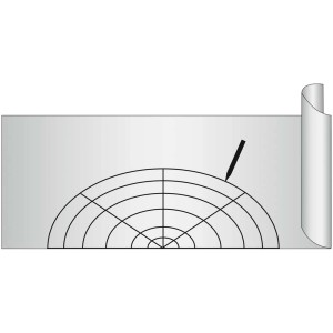 Tappetino antiscivolo trasparente 150x50 cm con rilievi per cassetti e armadietti.