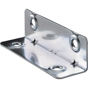 Staffa angolare Hettich, 67x20x20 mm, acciaio zincato, raccordo con fori.
