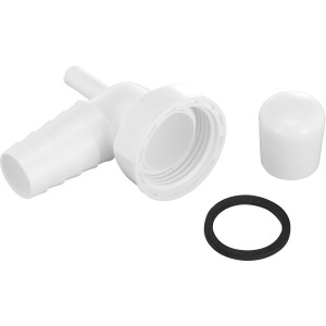 Raccord de condensat LUX, 33,1 mm (G 1), blanc, pour lave-linge et sèche-linge.