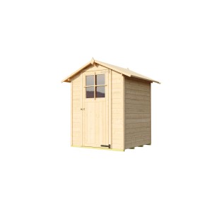 Casetta da giardino in legno Weka Parma non trattato con tetto a due falde, 152x152 cm.