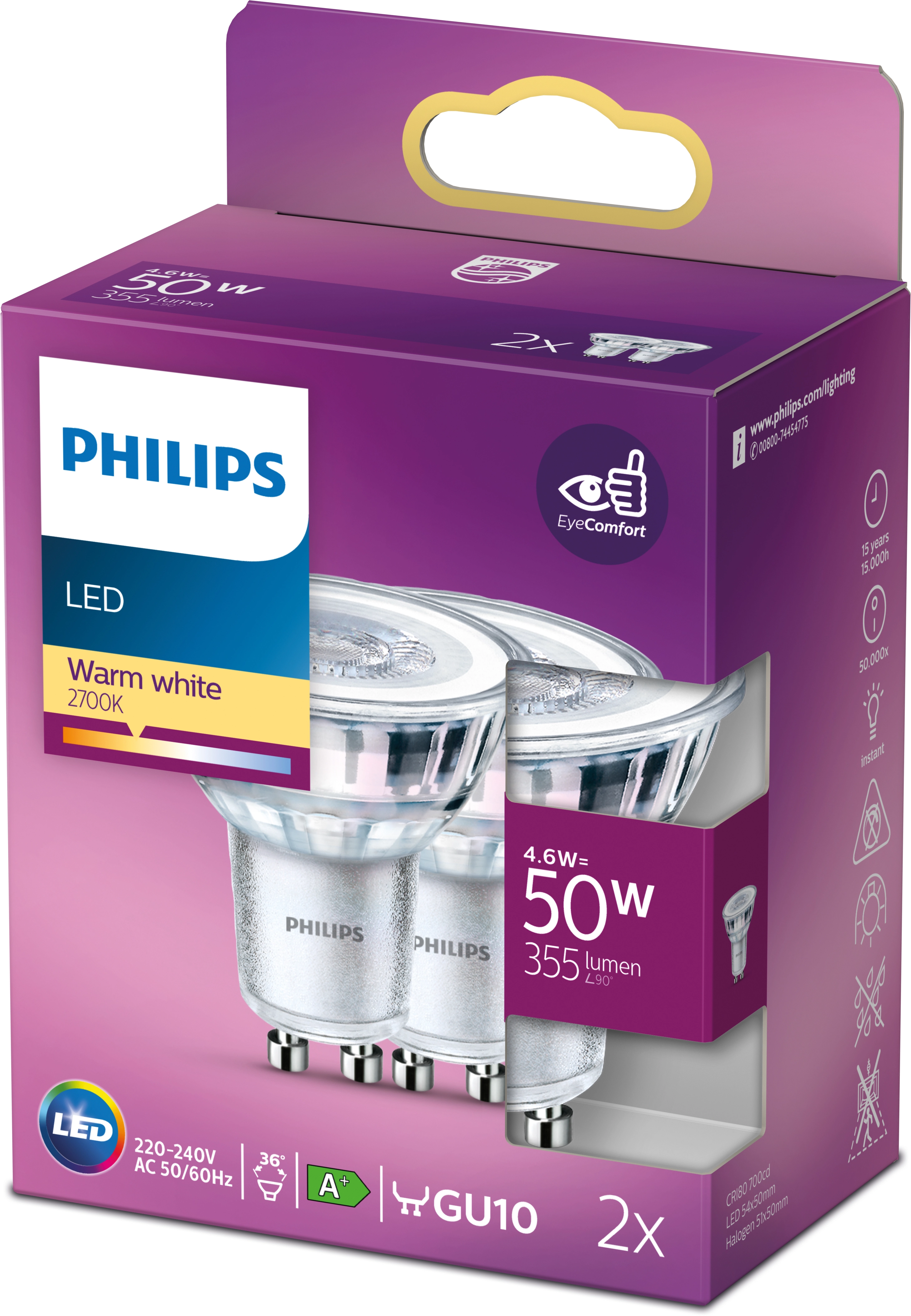 Philips Spot a LED GU10 / 60 W