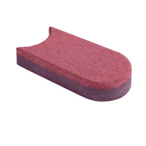 Bordure de gazon Maxi rouge, 31,5 cm, bordure en béton pour pelouses et parterres.