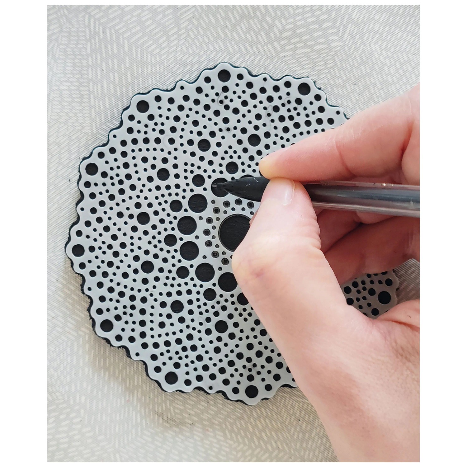 FINGERINSPIRE 8 Pezzi Stencil Per Angoli E Bordi Marocchini – Set Con Pennello Per Pittura Mosaico, Piastrelle E Mandala Floreali