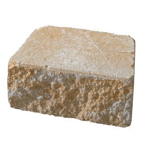 Pierre de parement Vigneto en grès jaune, vieillie, pour un aménagement de jardin polyvalent.