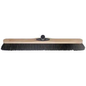 Tête de balai Ebnat Oeko 60cm en crin de cheval renforcé, pour sols lisses. Outil de nettoyage en bois et plastique.