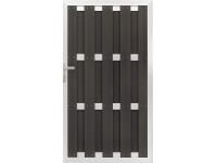 WPC-Tür Aluminium Anthrazit (HxBxT) 180 x 100 x 42,4 cm