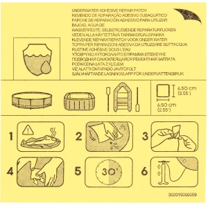 Rustines de réparation Bestway, 10 pièces autocollantes étanches pour piscine, matelas pneumatique, etc.