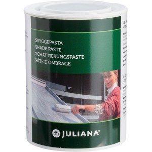 Boîte de pâte d'ombrage Juliana 750ml pour serres, avec exemple d'application.