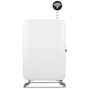 Radiateur à huile blanc Mill Gentle Air WiFi 2000W avec contrôle via l'application et protection contre la surchauffe.