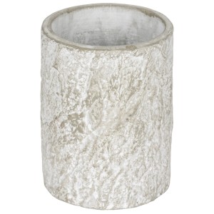 Portaspazzolino grigio Wenko Albacete in cemento con superficie strutturata effetto pietra.