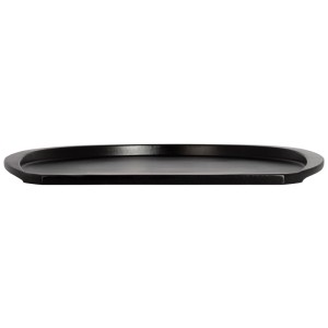 Schwarzes Emile Henry Pizza-Backblech aus Keramik, 42x35 cm, für Grill und Ofen.