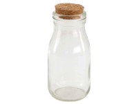 Glasflasche Orion mit Korkzapfen Klar Ø 5,5 cm / Höhe 12 cm