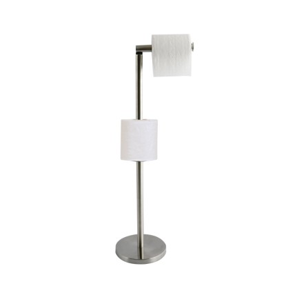 MSV Toilettenpapierhalter Edelstahl Ø 15 x 60 cm