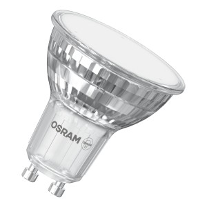 Lampada LED Osram GU10 a riflettore, PAR16, 5,6W, bianco caldo, per interni.
