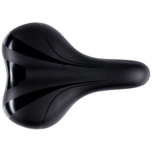 Sella da donna Urban nera per un comfort ottimale durante il ciclismo.