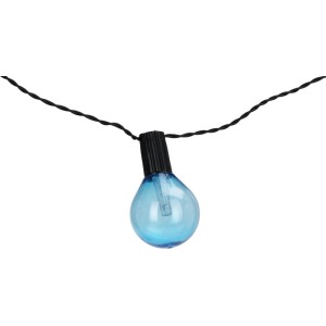 Catena luminosa solare a LED colorata con lampadina in polipropilene per esterni.