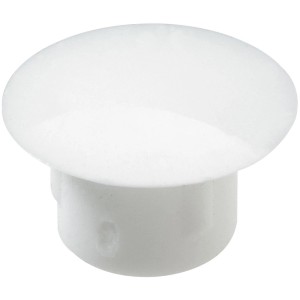 Copertura Hettich bianca in plastica per fori da 8 mm, a pressione.