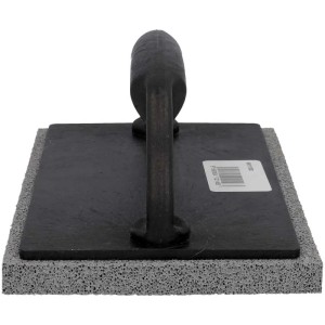 Eckige Reibscheibe 21x13 cm mit Schwammgummi und Kunststoffgriff für Maurer- und Fliesenarbeiten.