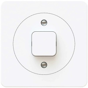 Pulsante UP bianco maxONE S3 per scatole da incasso.