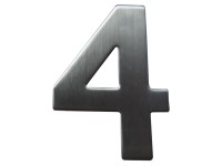Alpertec Hausnummer Zahl 4 Edelstahl