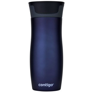 Thermos Contigo West Loop blu in acciaio inox, capacità 470 ml.